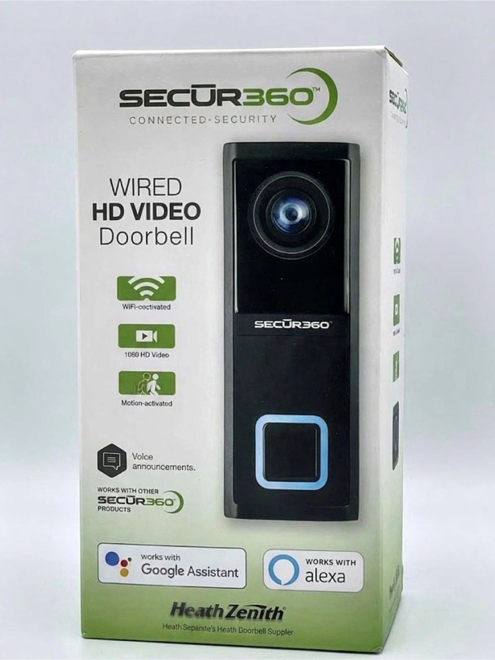 Secur360 Heath Zenith Secur360 Wired HD Video Doorbell Wired HD Video Doorbell